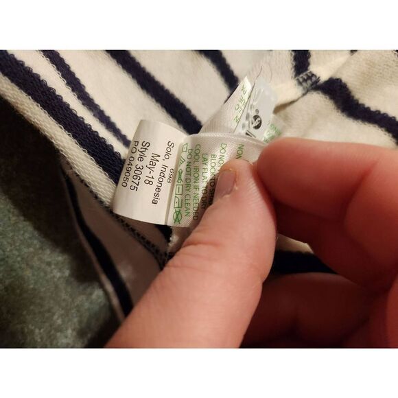 Lilly Pulitzer Bennet Zip Up in Coconut Shell Stripe sz XS - Picture 3 of 4